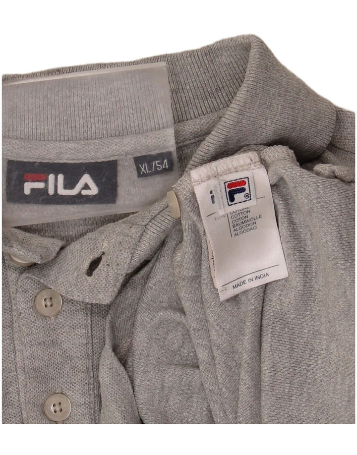 FILA Mens Polo Shirt IT 54 XL Grey Cotton