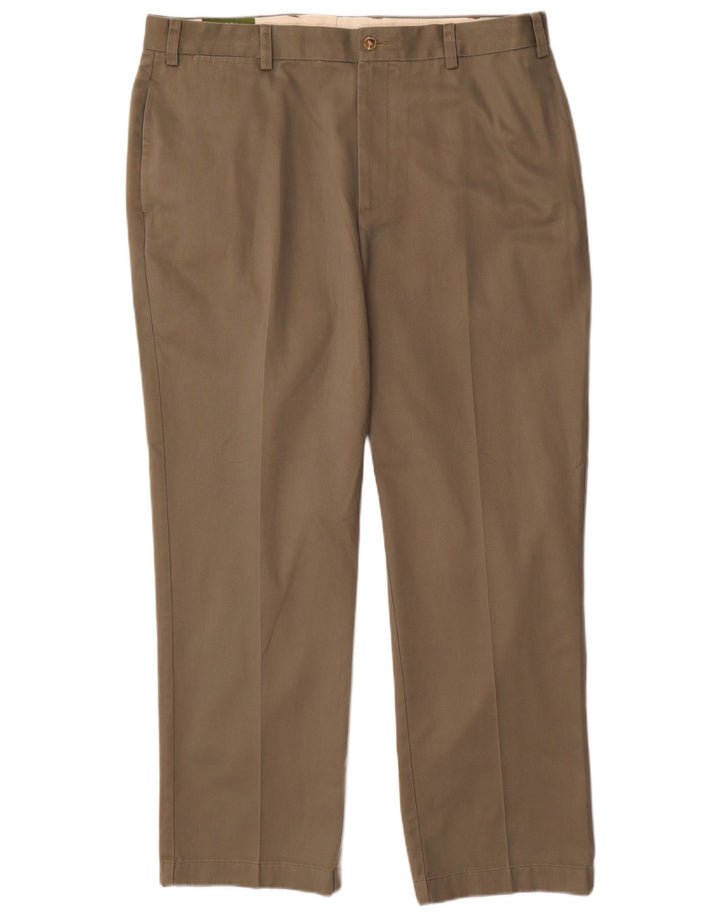 ORVIS Mens Straight Chino Trousers W38 L30  Khaki Cotton