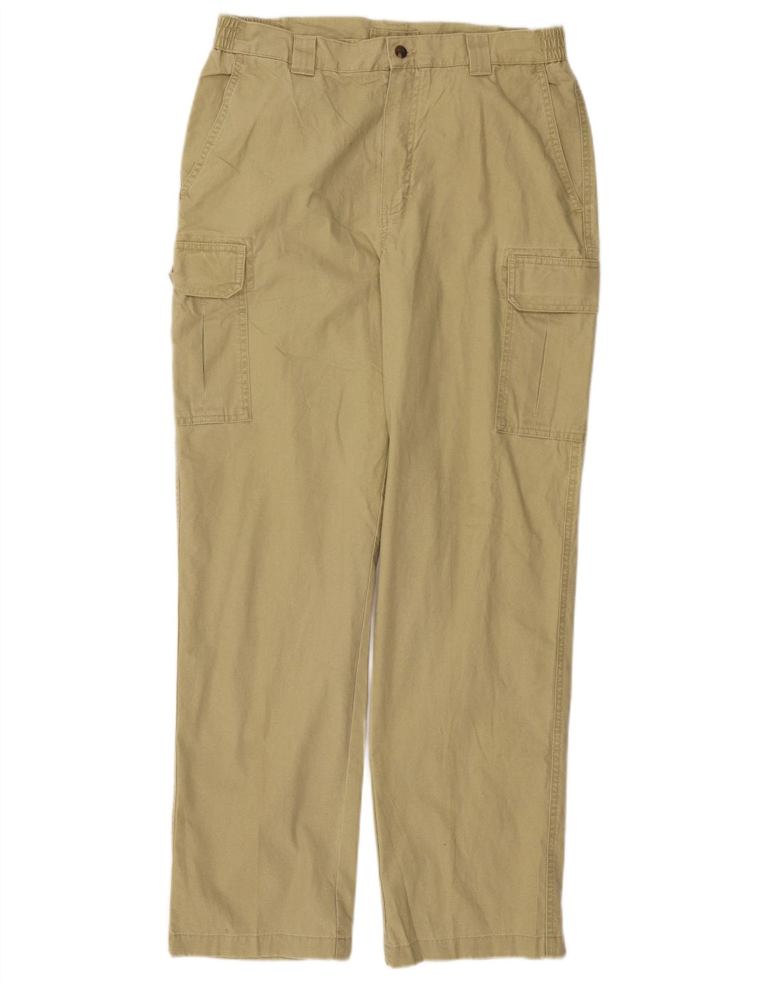 L.L.Bean Mens Tapered Cargo Trousers W34 L32 Khaki Cotton