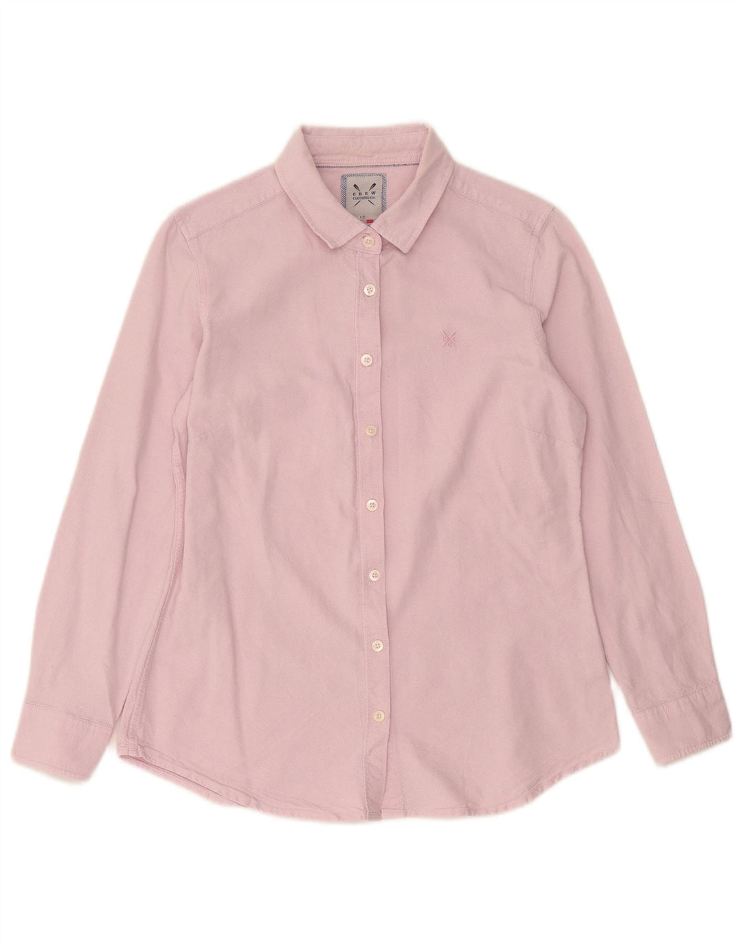 Crew Clothing Womens Shirt UK 12 Medium Pink Cotton