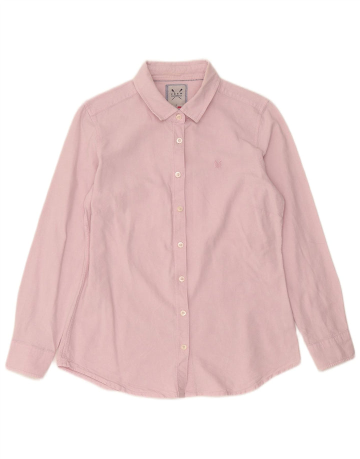 Crew Clothing Womens Shirt UK 12 Medium Pink Cotton