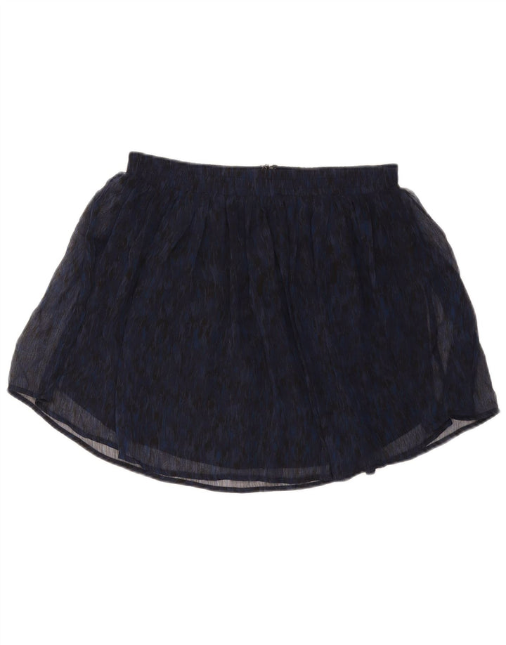 CONVERSE Womens Mini Skirt Medium W30 Navy Blue Ikat Polyester
