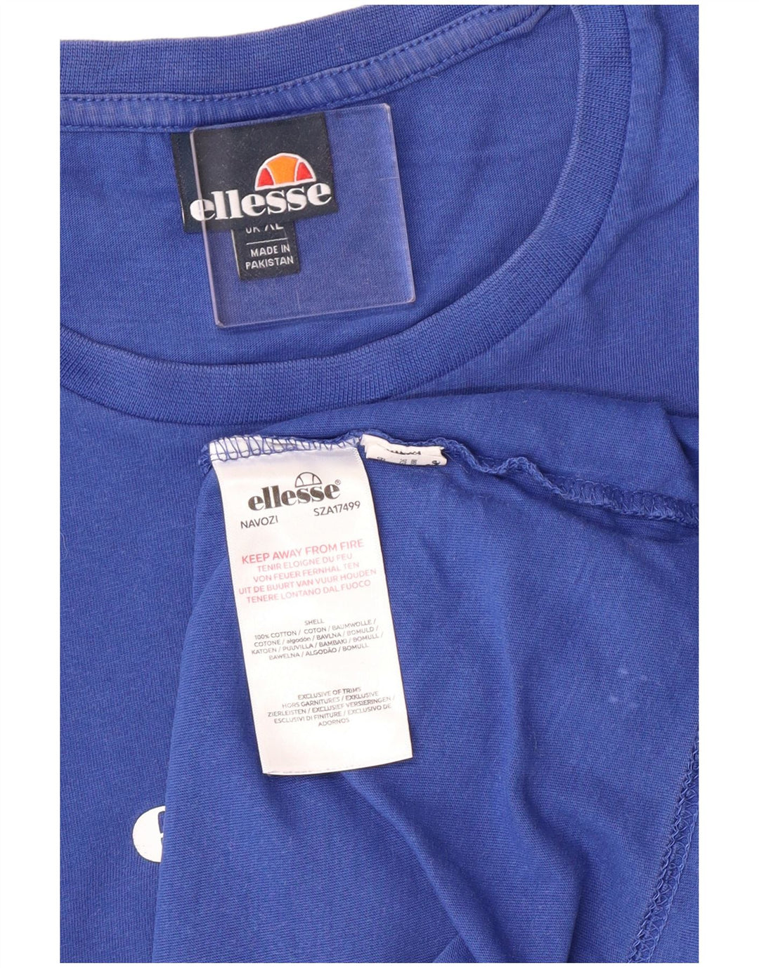 Ellesse Mens Graphic T-Shirt Top XL Blue Cotton