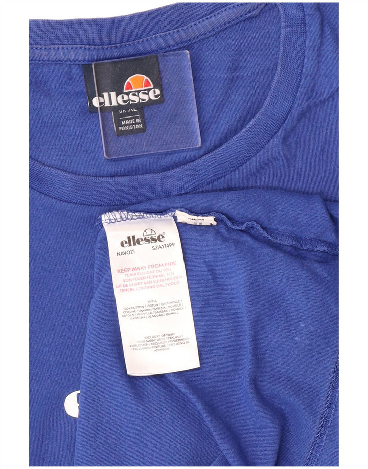 Ellesse Mens Graphic T-Shirt Top XL Blue Cotton