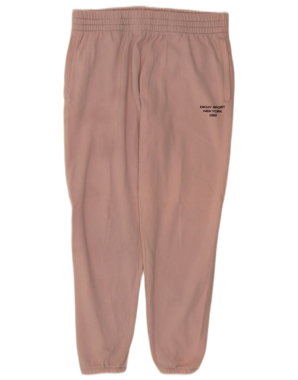 Dkny Womens Tracksuit Trousers Joggers UK 18 XL  Pink Cotton