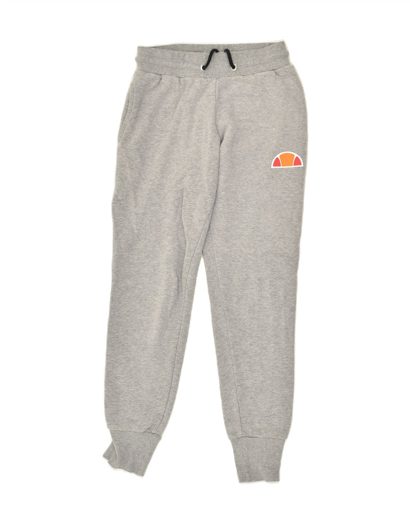 ELLESSE Womens Graphic Tracksuit Trousers Joggers UK  6 Small Grey Cotton | Vintage Ellesse | Thrift | Second-Hand Ellesse | Used Clothing | Messina Hembry 