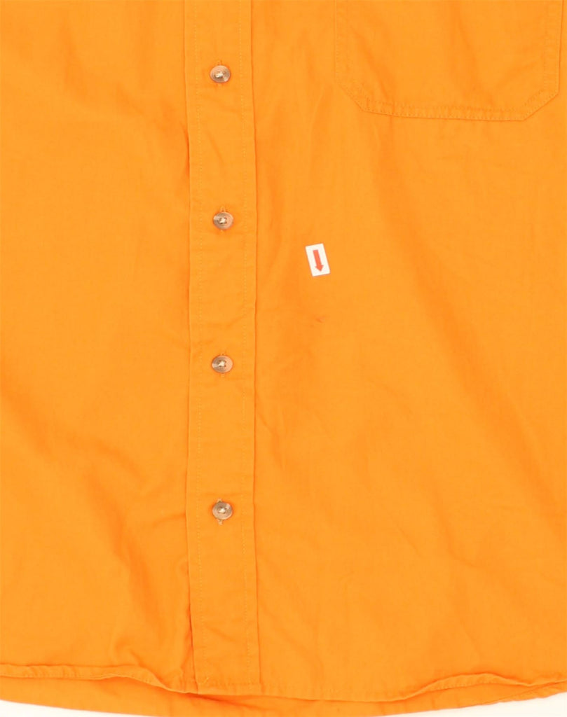 EDDIE BAUER Mens Short Sleeve Shirt Large Orange Cotton | Vintage Eddie Bauer | Thrift | Second-Hand Eddie Bauer | Used Clothing | Messina Hembry 