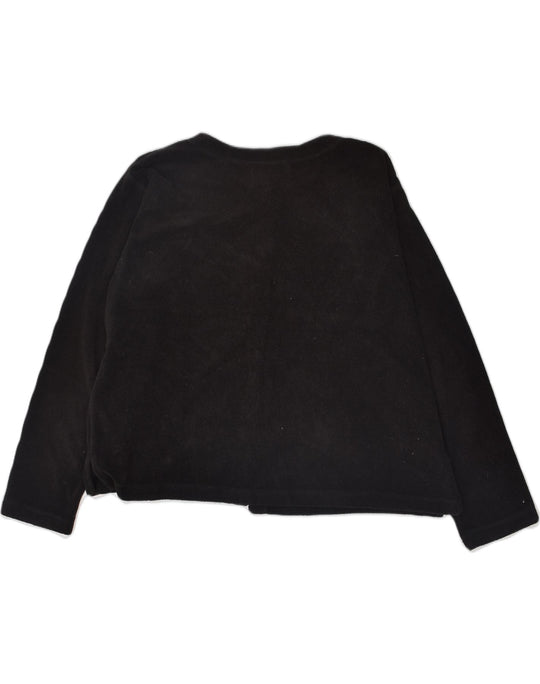 ORVIS Womens Cardigan Sweater UK 16 Large Black Cotton