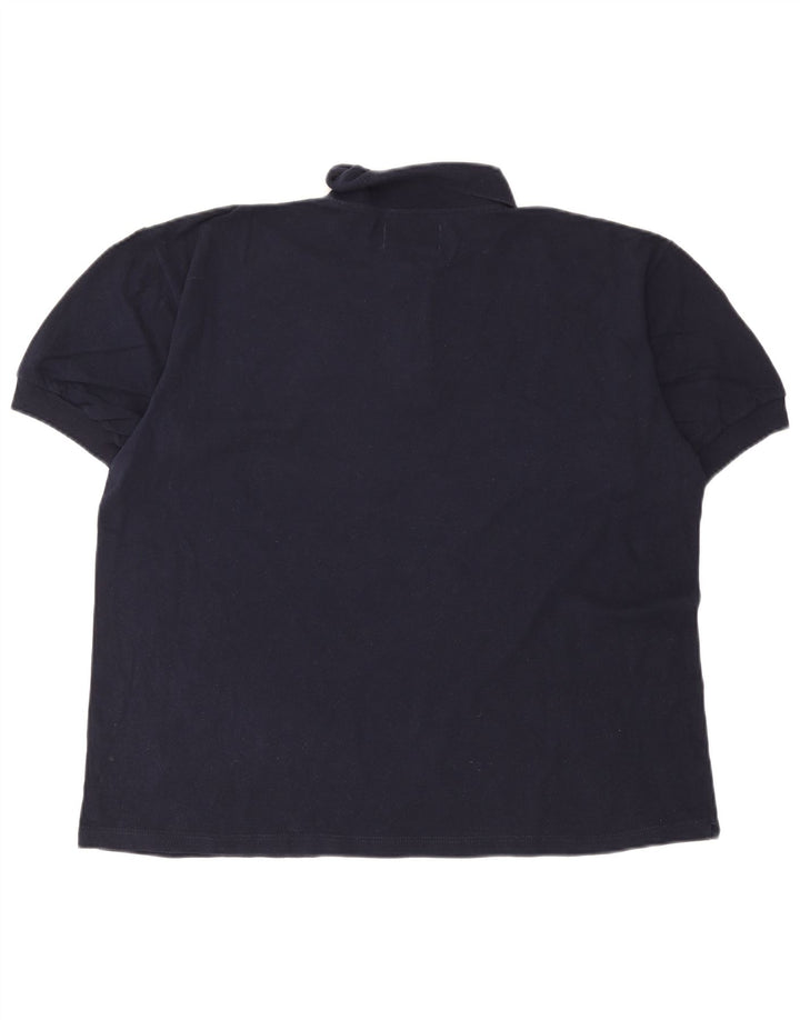 Dack's Mens Polo Shirt XL Navy Blue Cotton