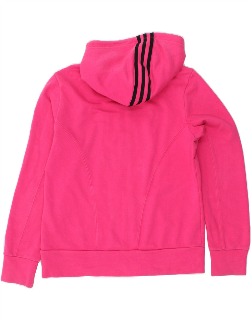 ADIDAS Womens Zip Hoodie Sweater UK 16 Large Pink | Vintage Adidas | Thrift | Second-Hand Adidas | Used Clothing | Messina Hembry 