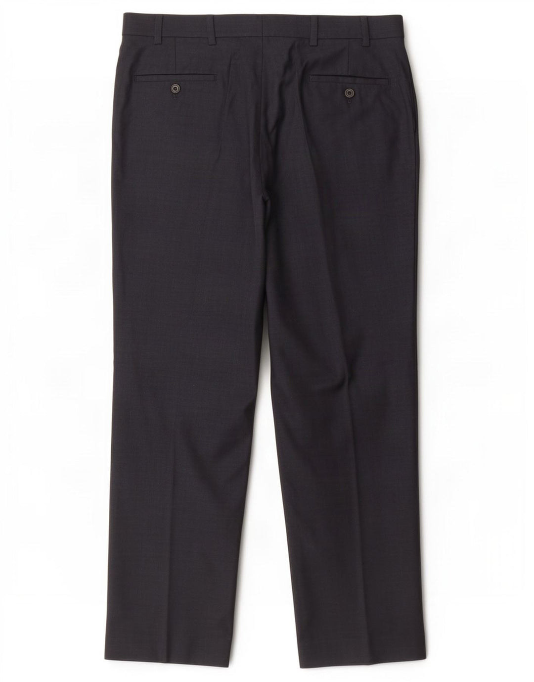 Marks & Spencer Mens Straight Suit Trousers W38 L31 Navy Blue Wool