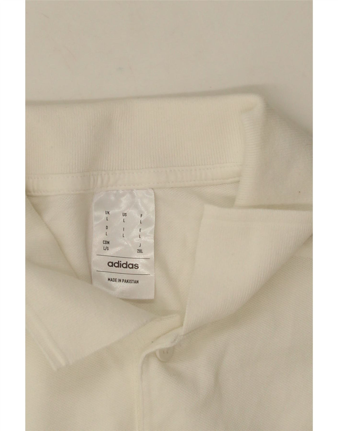 Adidas Mens Polo Shirt Large White