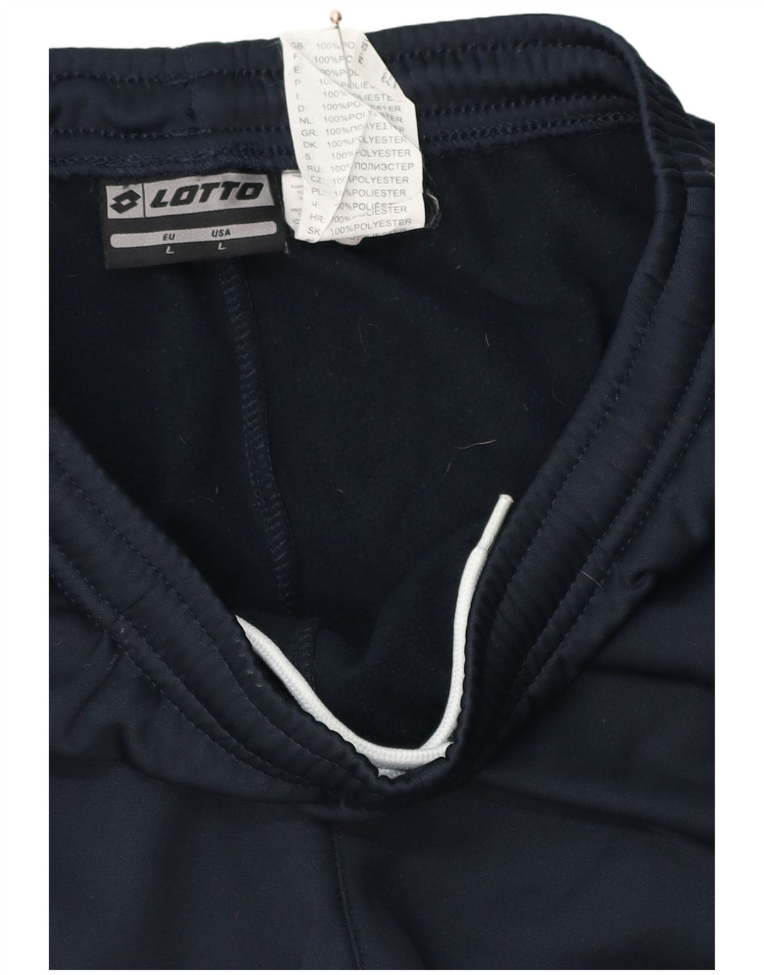 Lotto Womens Tracksuit Trousers Joggers UK 14 Large Navy Blue Polyester