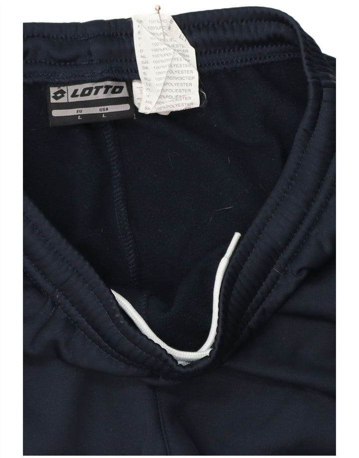 Lotto Womens Tracksuit Trousers Joggers UK 14 Large Navy Blue Polyester