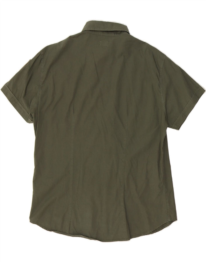 LEE Mens Graphic Short Sleeve Shirt XL Green Cotton Vintage Lee and Second-Hand Lee from Messina Hembry 