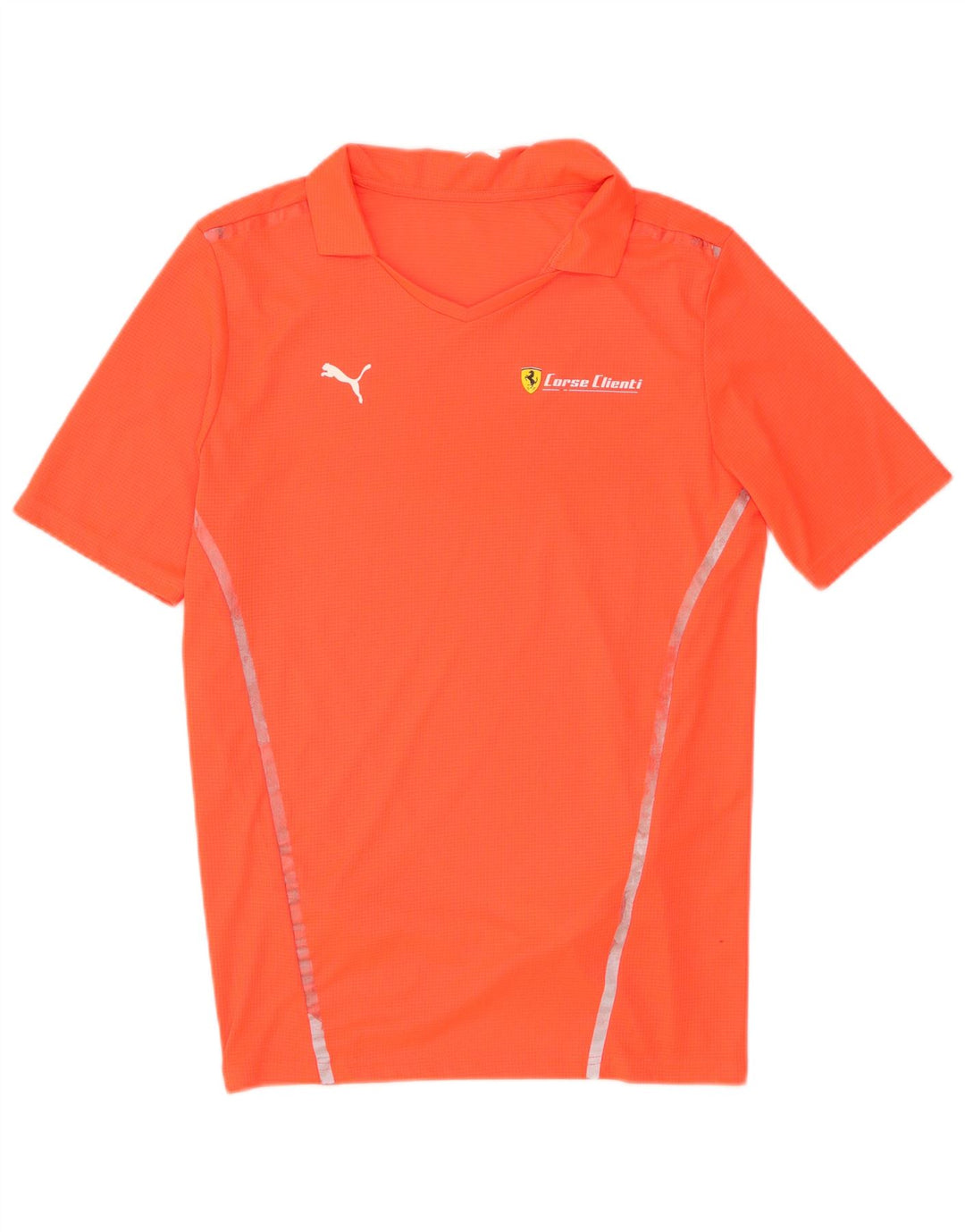 Puma Mens Polo Shirt Small Orange Polyester