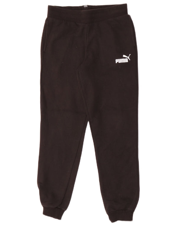 Puma Boys Tracksuit Trousers Joggers 11-12 Years Black Cotton