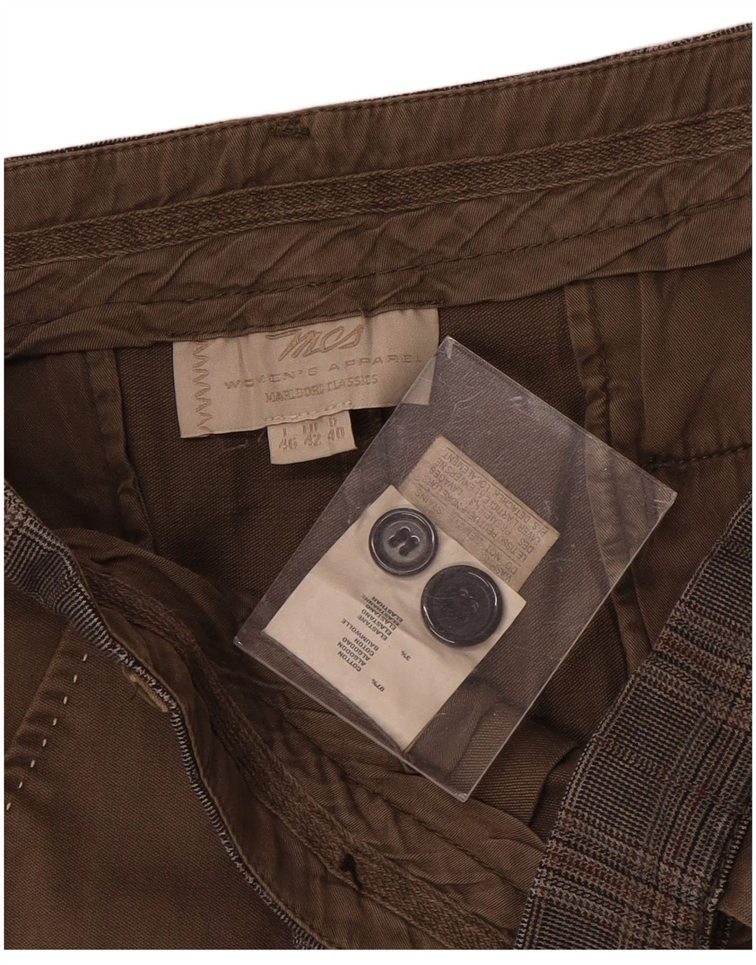 MARLBORO CLASSICS Womens Straight Skirt IT 46 Large W34  Brown Cotton