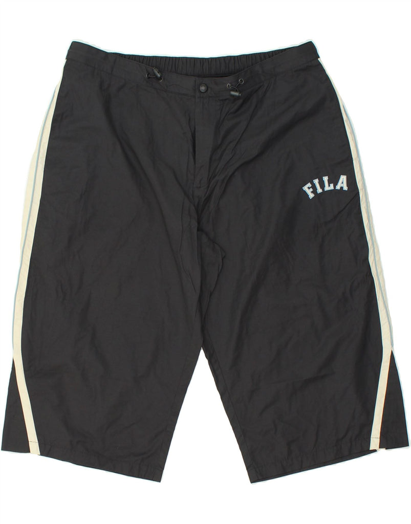 FILA Mens Bermuda Sport Shorts 2XL Black Cotton | Vintage Fila | Thrift | Second-Hand Fila | Used Clothing | Messina Hembry 