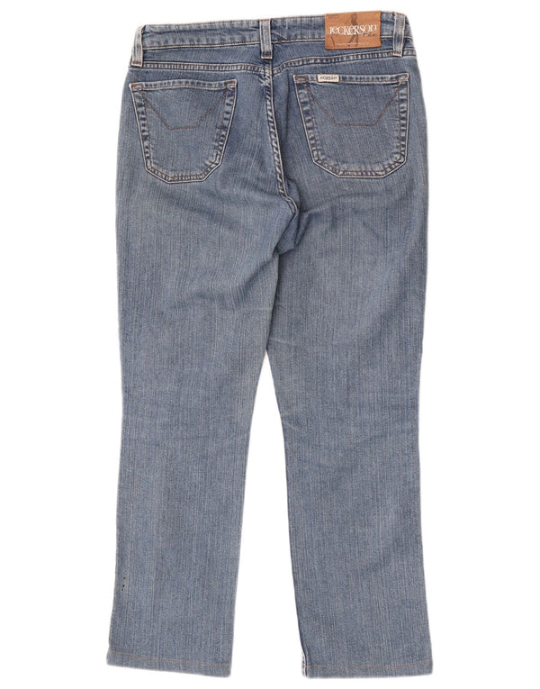 Jeckerson Womens Straight Jeans W30 L26 Blue Cotton