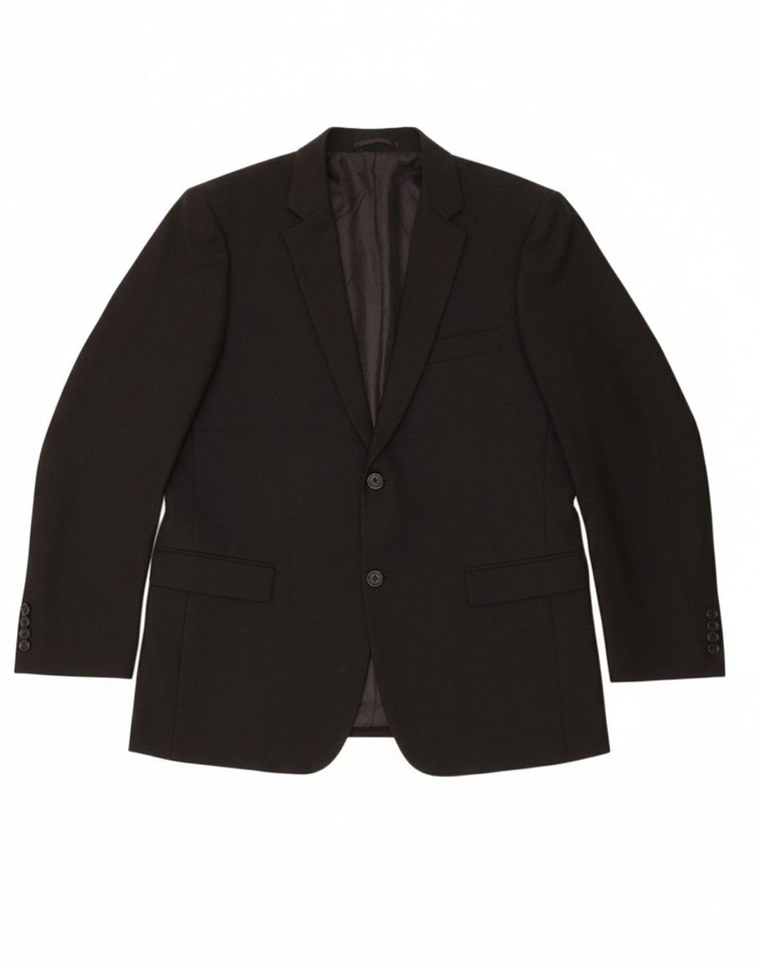 FARAH Mens 2 Button Blazer Jacket UK 40 Large Black Polyester