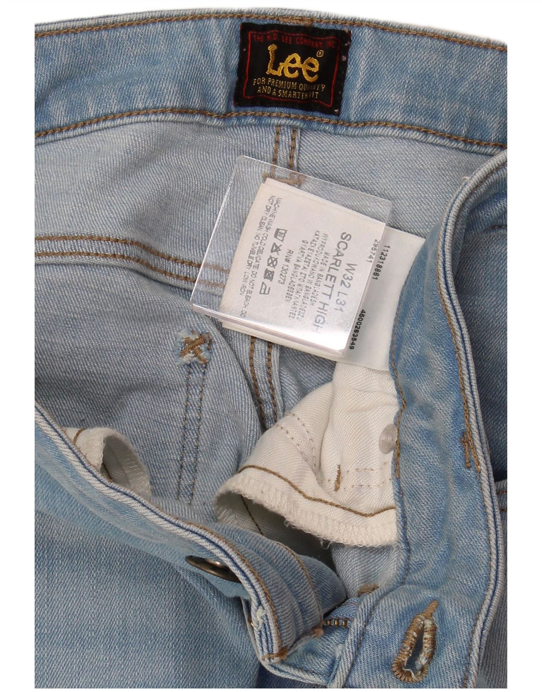 LEE Womens Scarlett High Skinny Jeans W32 L28 Blue Cotton