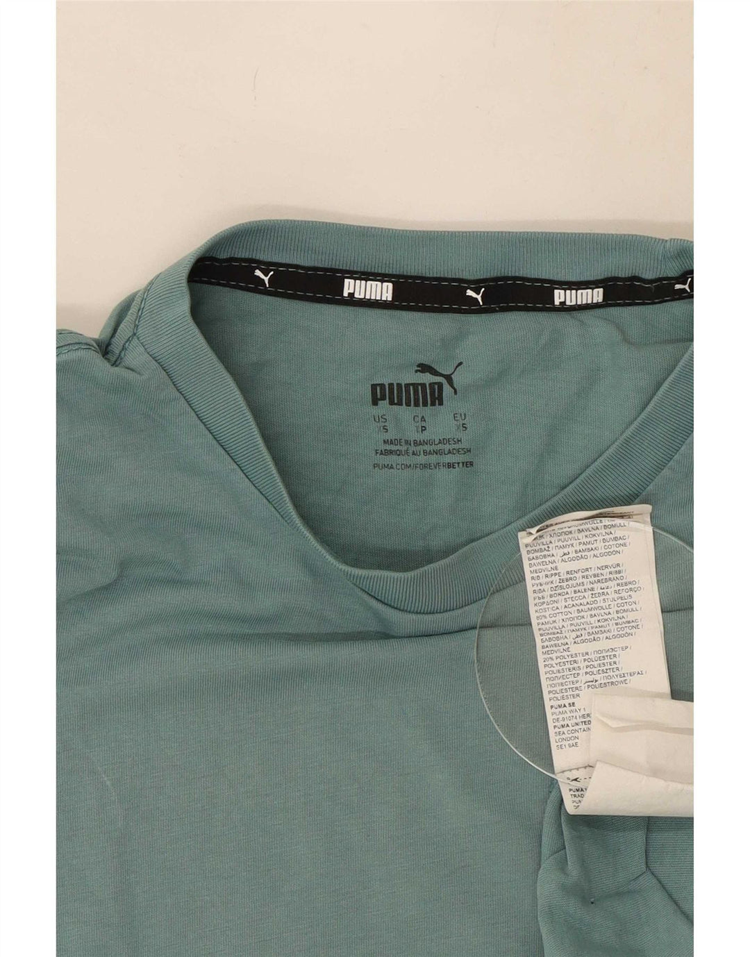 Puma Mens T-Shirt Top XS Green Cotton