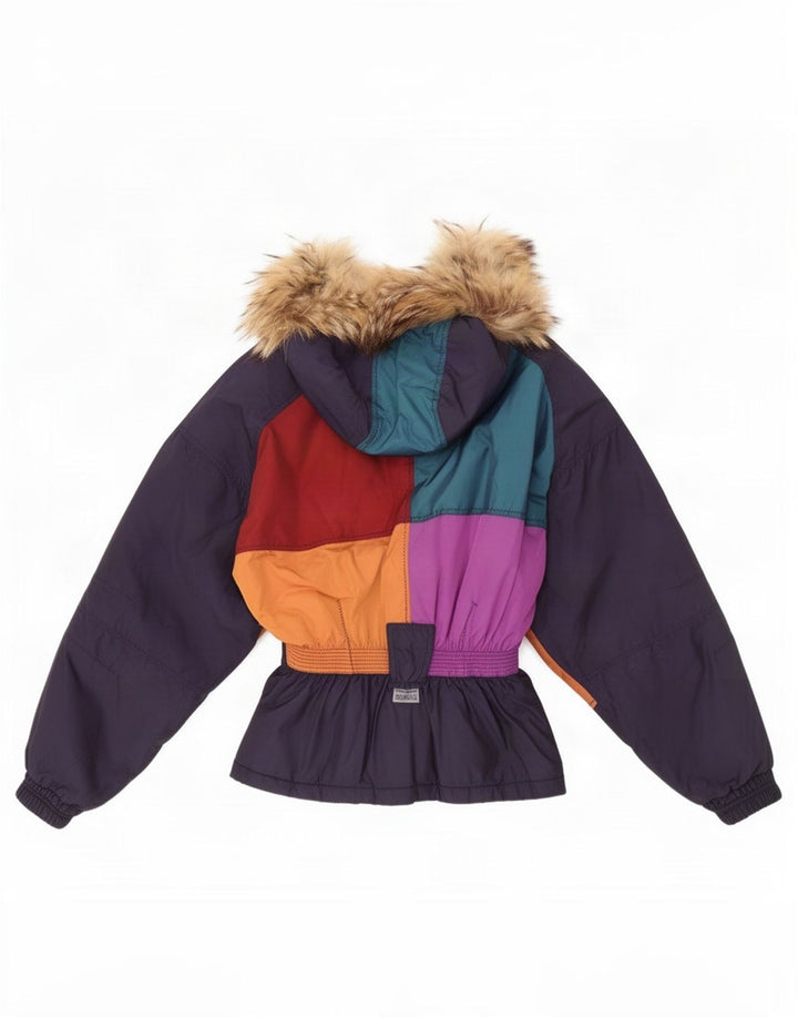Gigi Rizzi Womens Windbreaker Jacket IT 42 Medium Navy Blue Colourblock