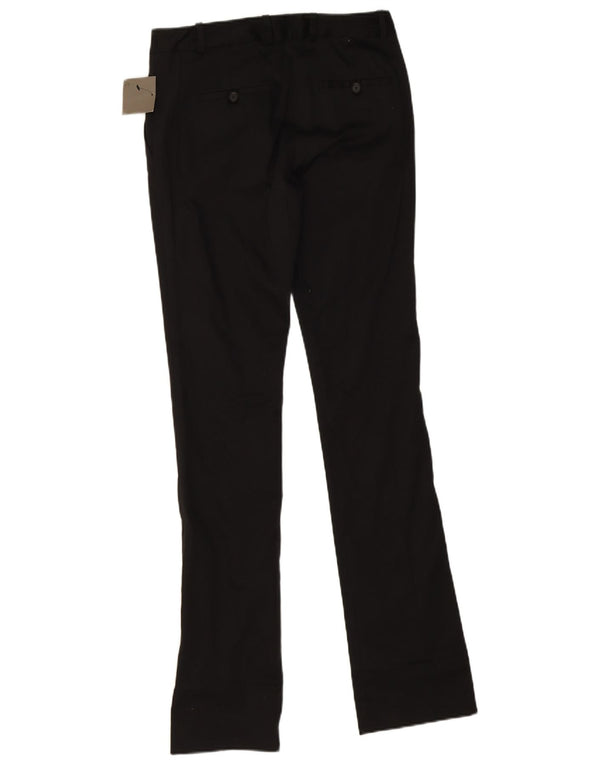 Zara Womens Slim Chino Trousers EU 36 XS W26 L33 Black Cotton