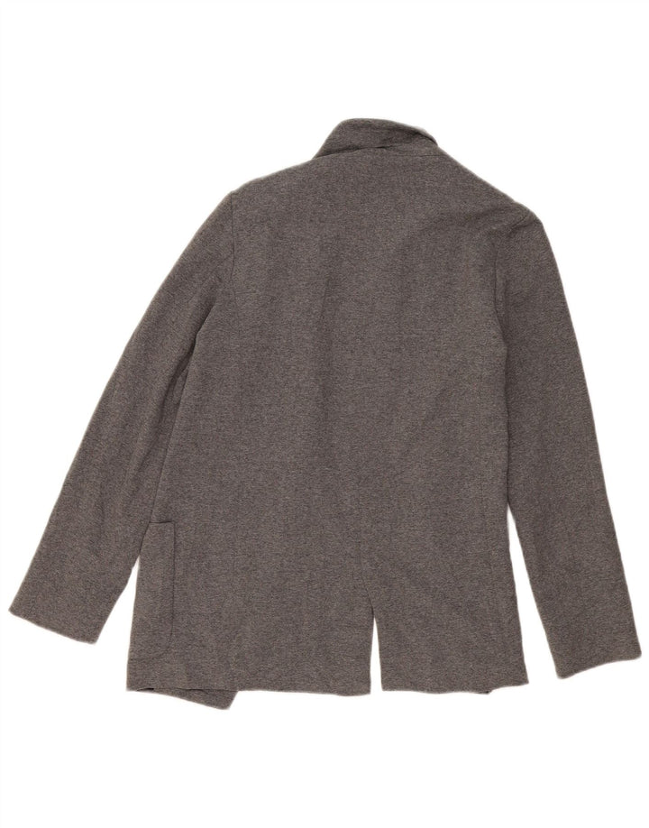 Zara Womens Open Oversized Blazer Jacket UK 6 XS Grey Viscose