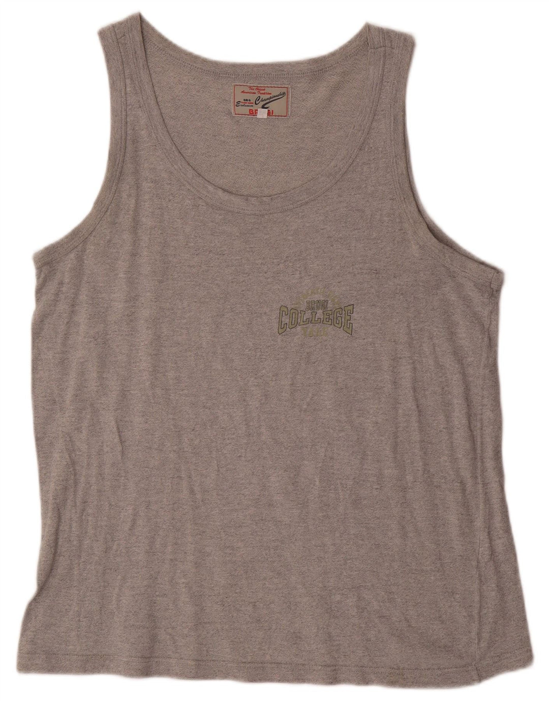 Brugi Mens Vest Top Large Grey Cotton