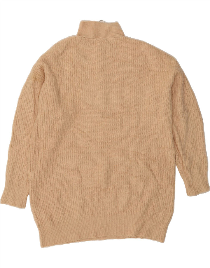 JACK WILLS Womens Oversized Zip Neck Jumper Sweater UK 10 Small  Beige Vintage Jack Wills and Second-Hand Jack Wills from Messina Hembry 