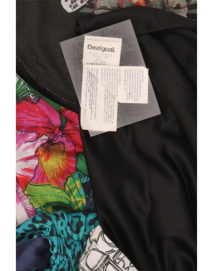 Desigual Womens Graphic Basic Dress UK 14 Large Multicoloured Polyester