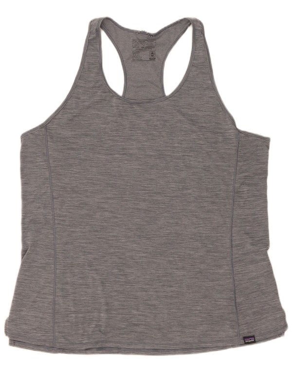 Patagonia Womens Vest Top UK 18 XL Grey Flecked Polyester