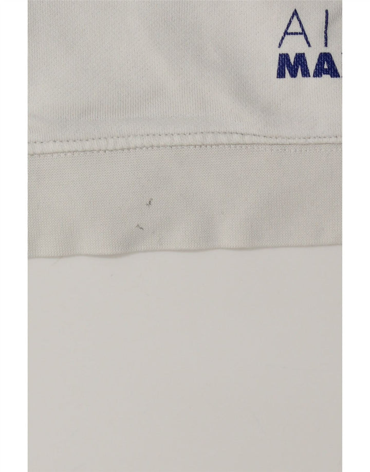 NIKE Mens Graphic Hoodie Jumper Large White Cotton