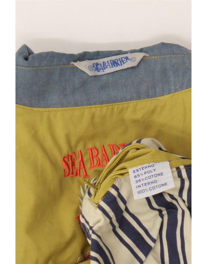 Sea Barrier Mens Windbreaker Jacket UK 36 Small Yellow Colourblock