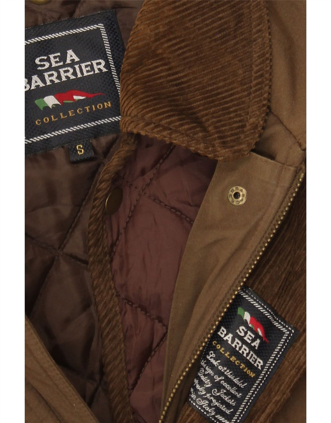 Sea Barrier Mens Loose Fit Windbreaker Jacket UK 36 Small Brown