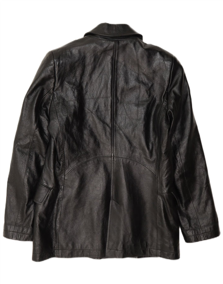Morelli Womens Leather Jacket IT 44 Medium Black