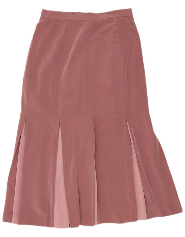Jaques Vert Womens Pleated A-Line Skirt UK 14 Medium W28 Pink Colourblock