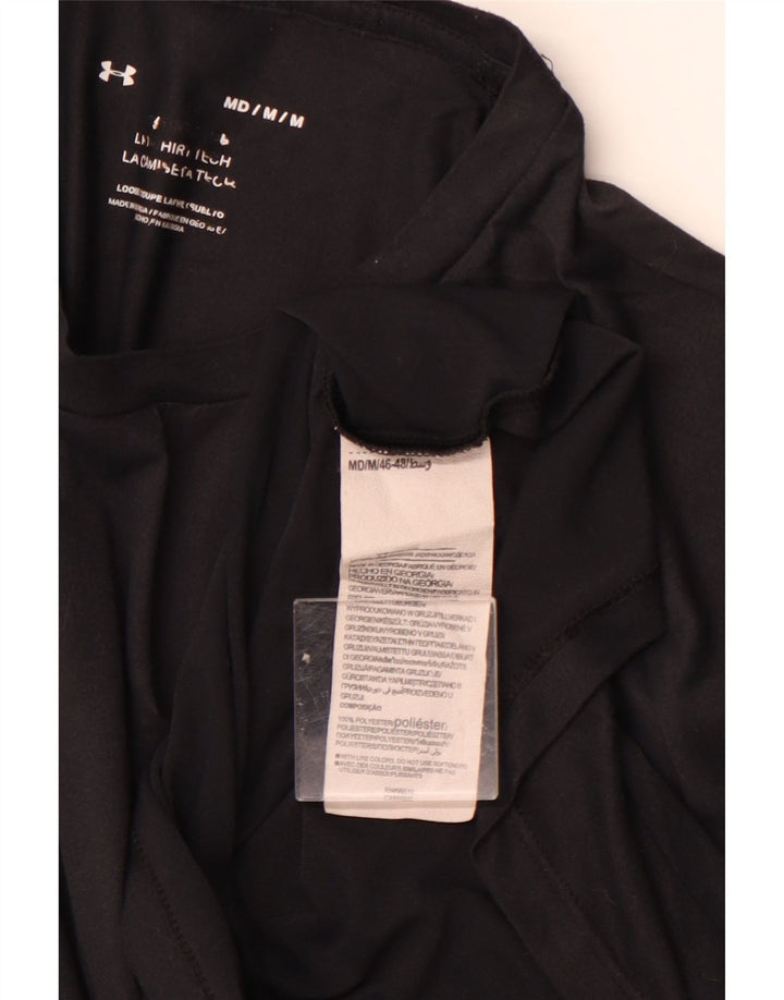 UNDER ARMOUR Mens T-Shirt Top Medium Black Polyester
