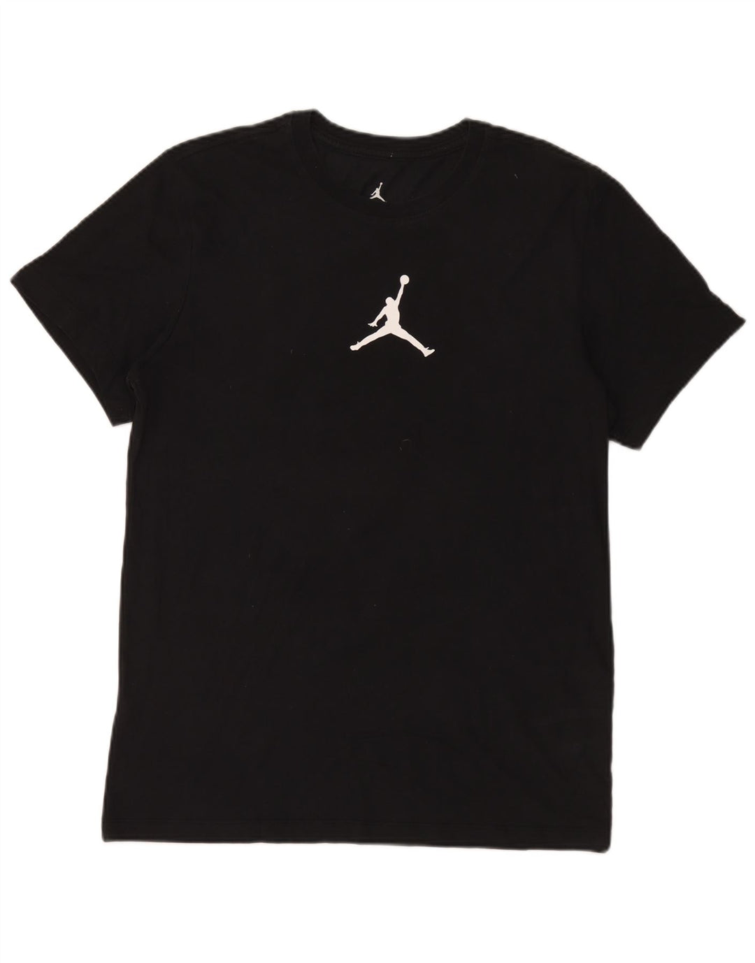 Jordan Mens Dri Fit T-Shirt Top Medium Black Cotton