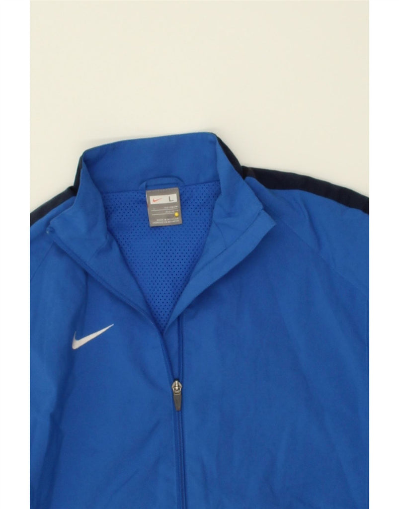 NIKE Boys Tracksuit Top Jacket 12-13 Years Large Blue Colourblock | Vintage Nike | Thrift | Second-Hand Nike | Used Clothing | Messina Hembry 