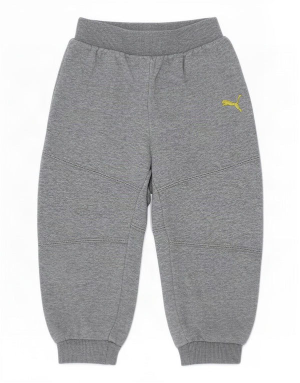 Puma Baby Boys Joggers Tracksuit Trousers 18-24 Months Grey Flecked Cotton