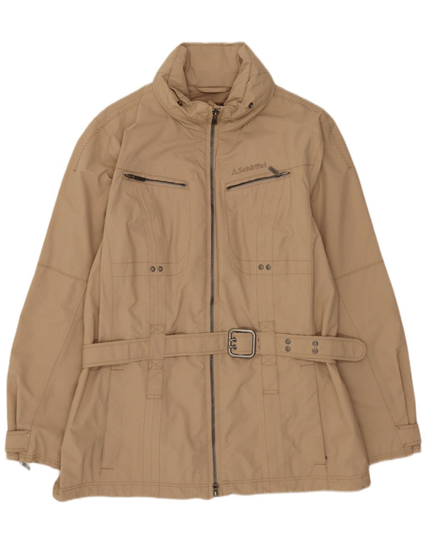 Schoffel Womens Hooded Rain Jacket UK 16 Large Beige