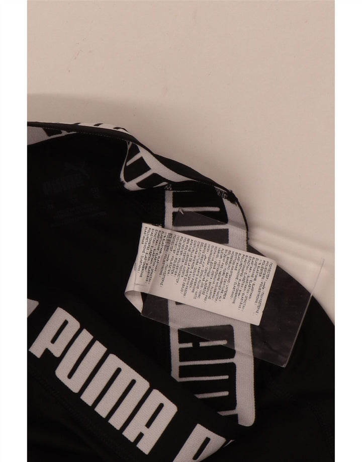 PUMA Womens Graphic Leggings UK 4 XS Black Polyester