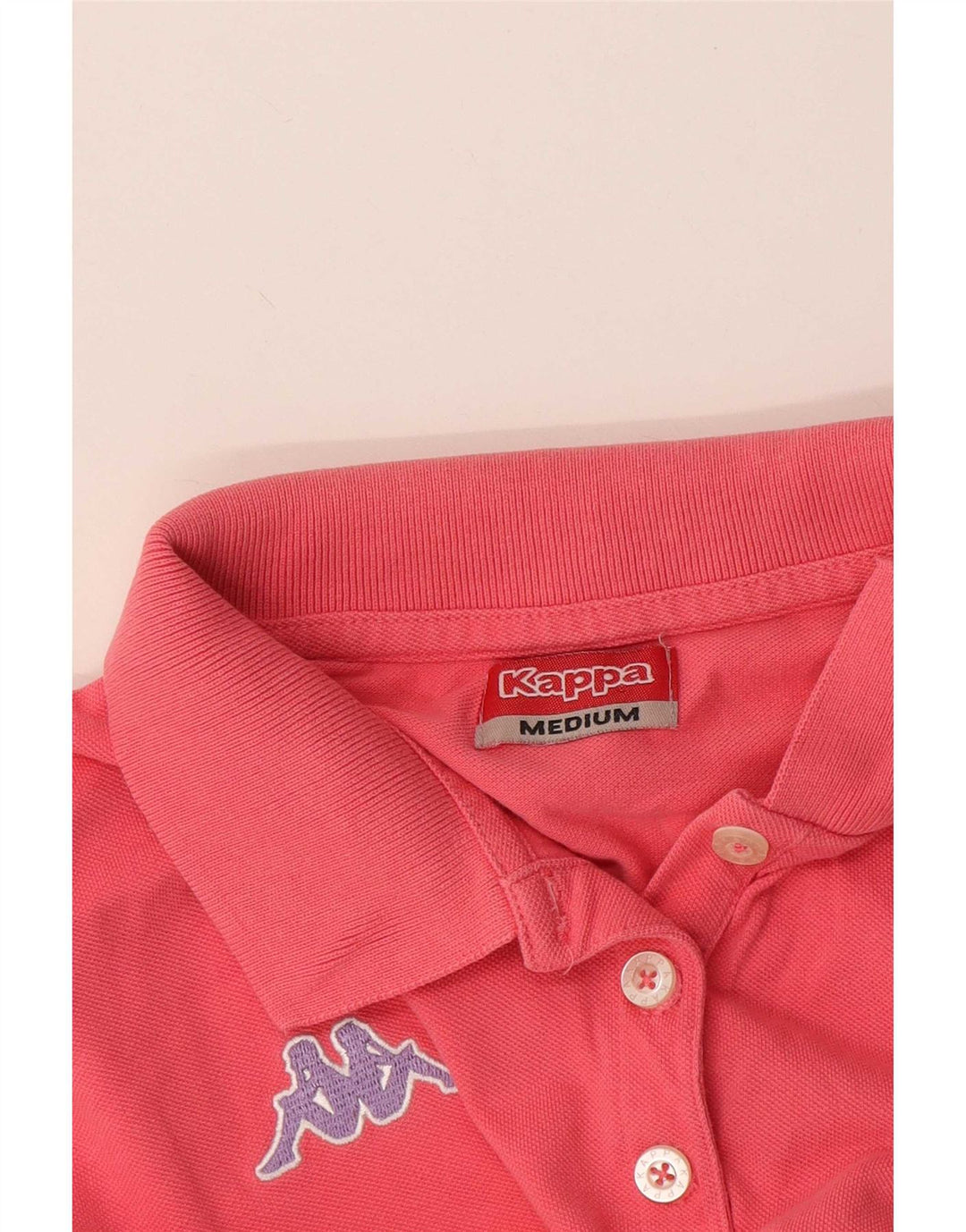 Kappa Womens Polo Shirt UK 12 Medium Pink