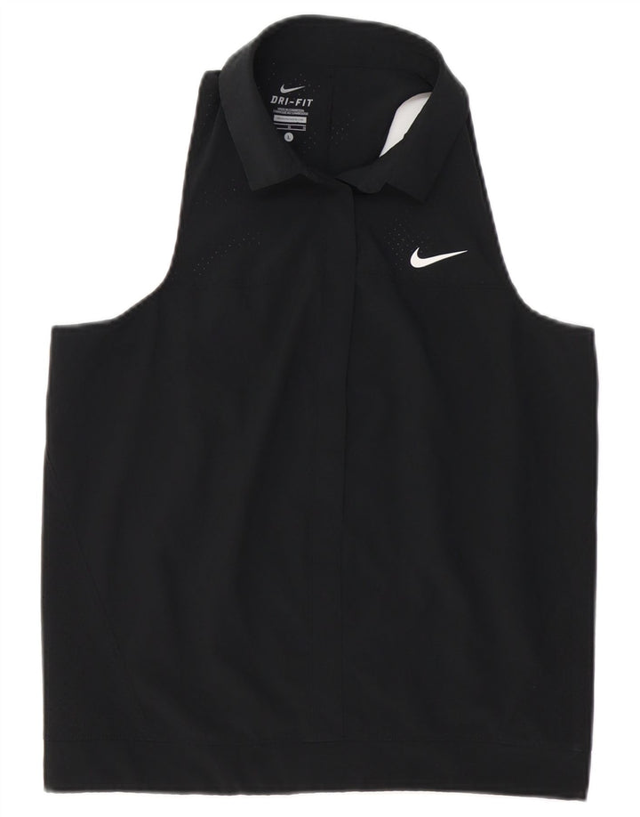 NIKE Womens Dri Fit Vest Top UK 16 Large Black Polyester