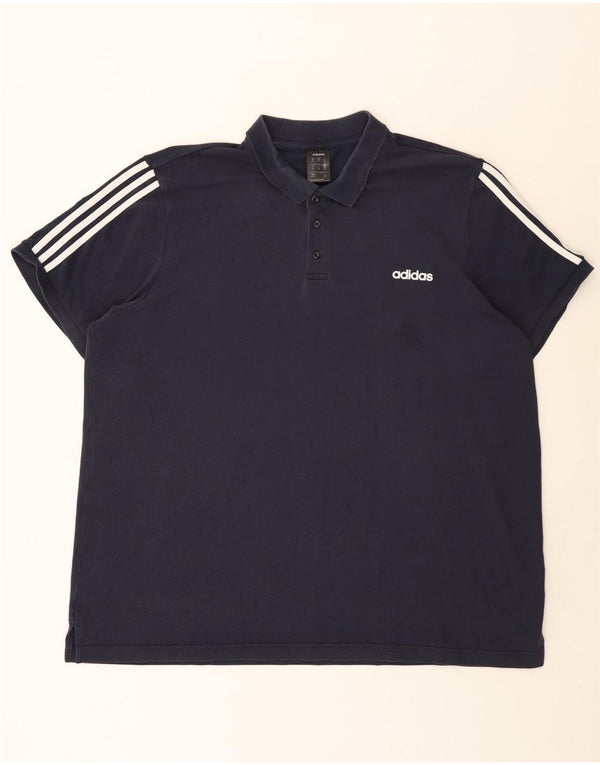 Adidas Mens Polo Shirt 3XL Navy Blue Cotton