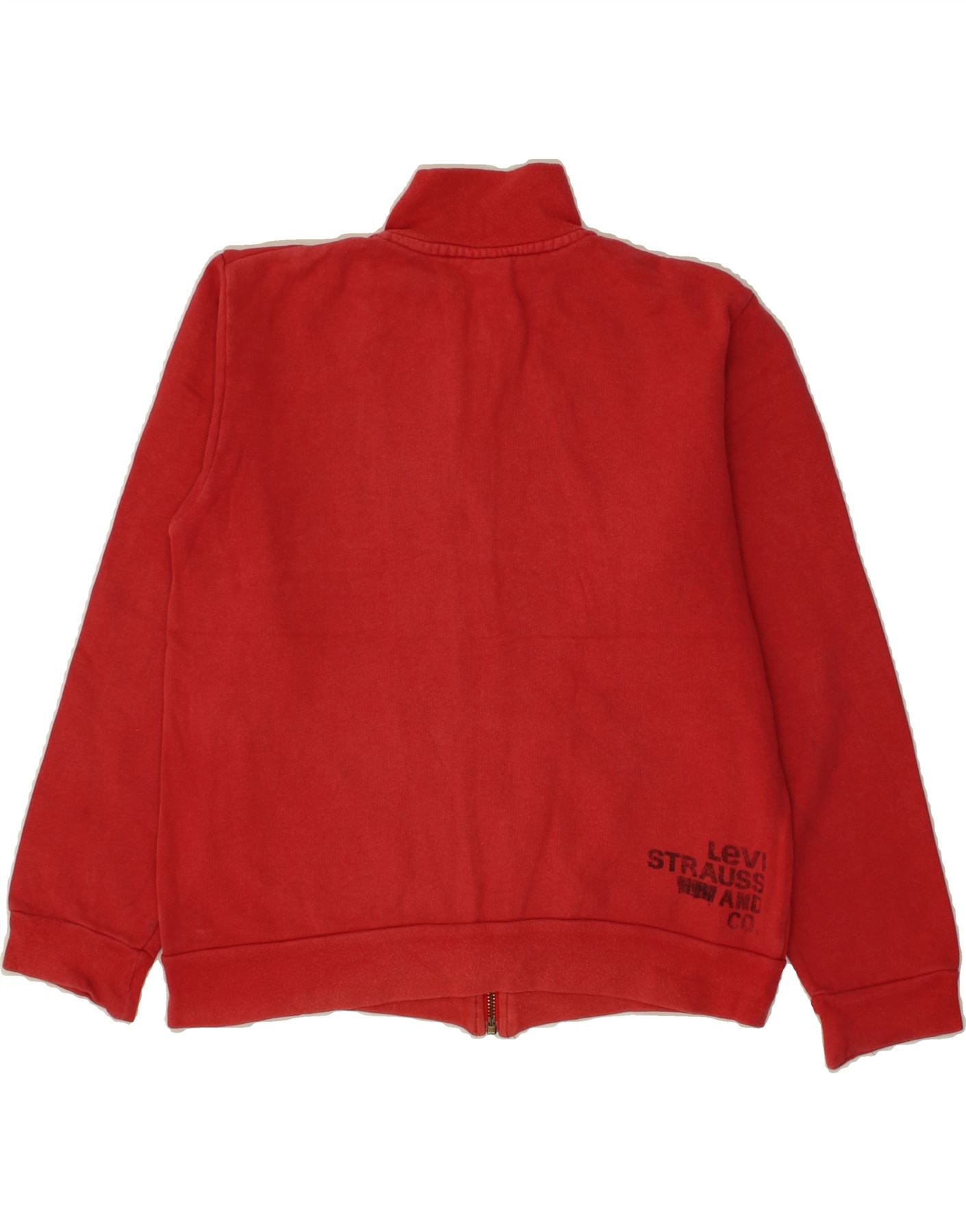 LEVI'S Girls Graphic Tracksuit Top Jacket 11-12 Years Red Cotton