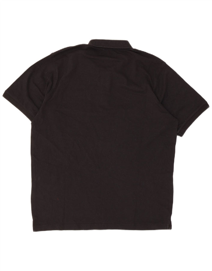 RICHMOND Mens Polo Shirt Large Black Cotton